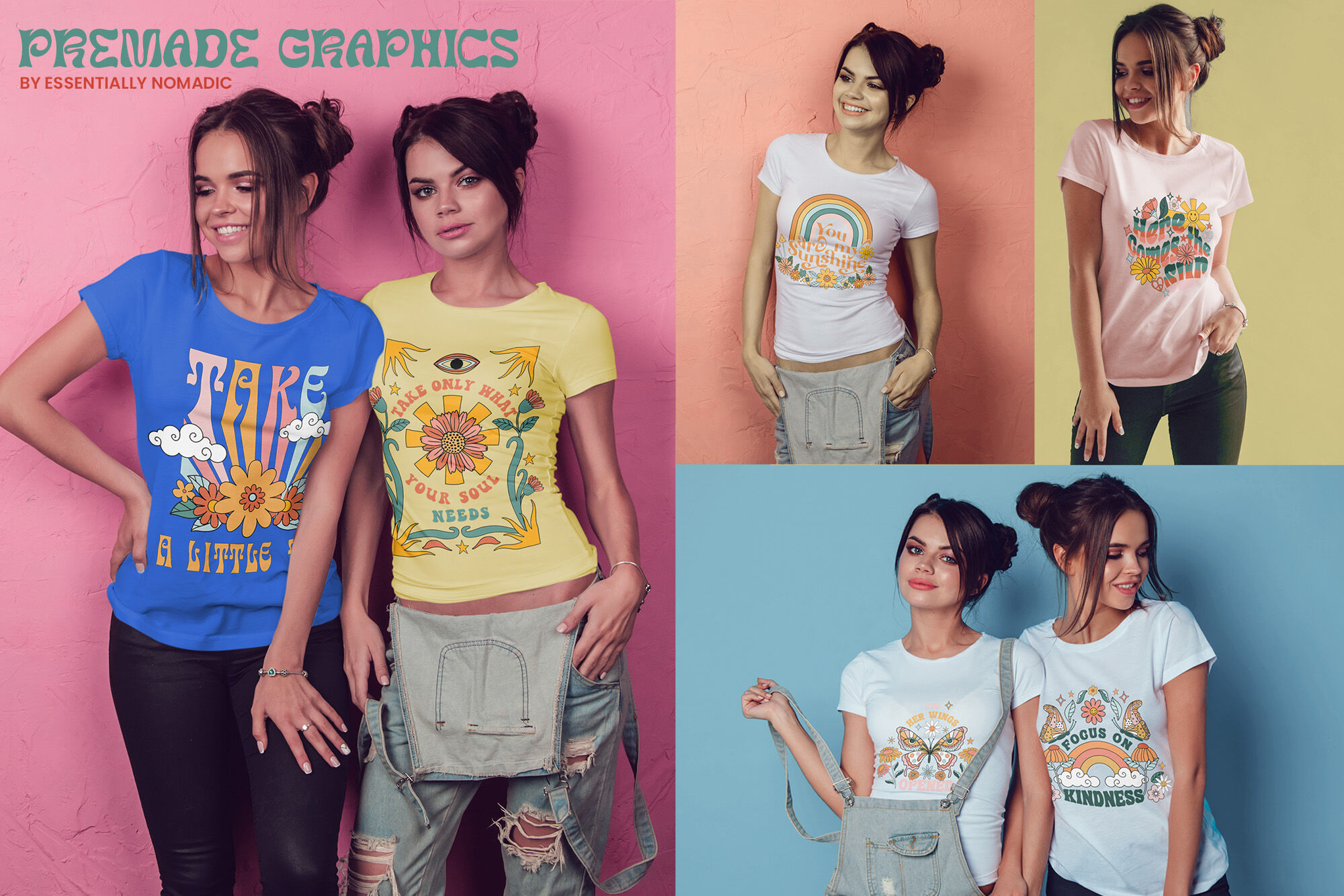 Retro Premade Graphic Collection and Clipart By ...
