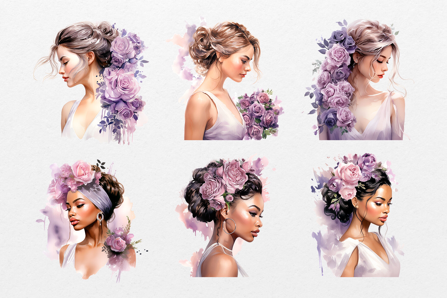 Watercolor lavender Wedding By KislinkaArt | TheHungryJPEG