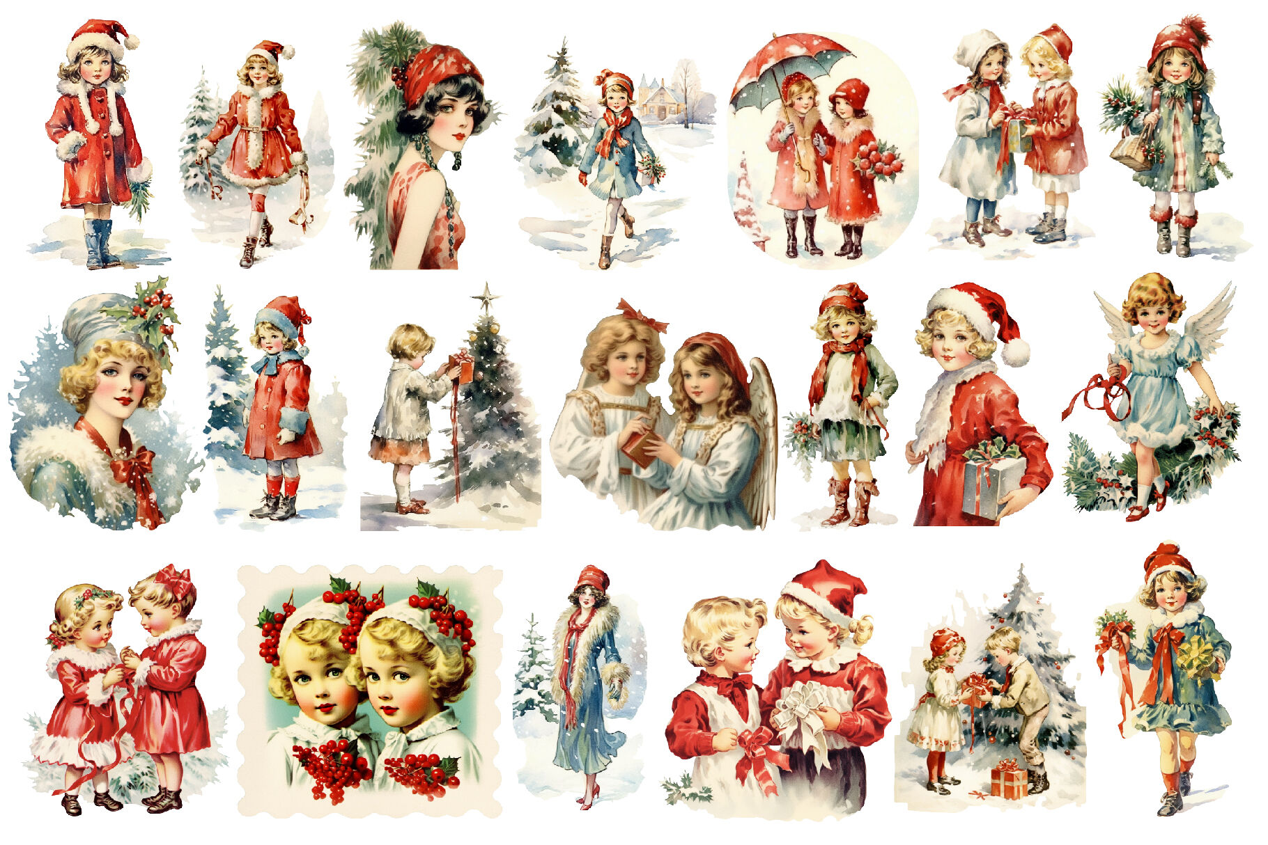 Christmas Vintage Sublimation PNG By Larysa Zabrotskaya | TheHungryJPEG