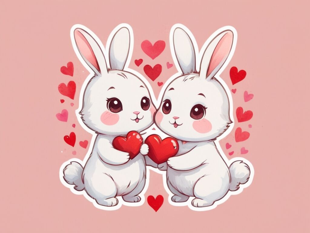 cute rabbit couple making love By dianaxstoyanova | TheHungryJPEG