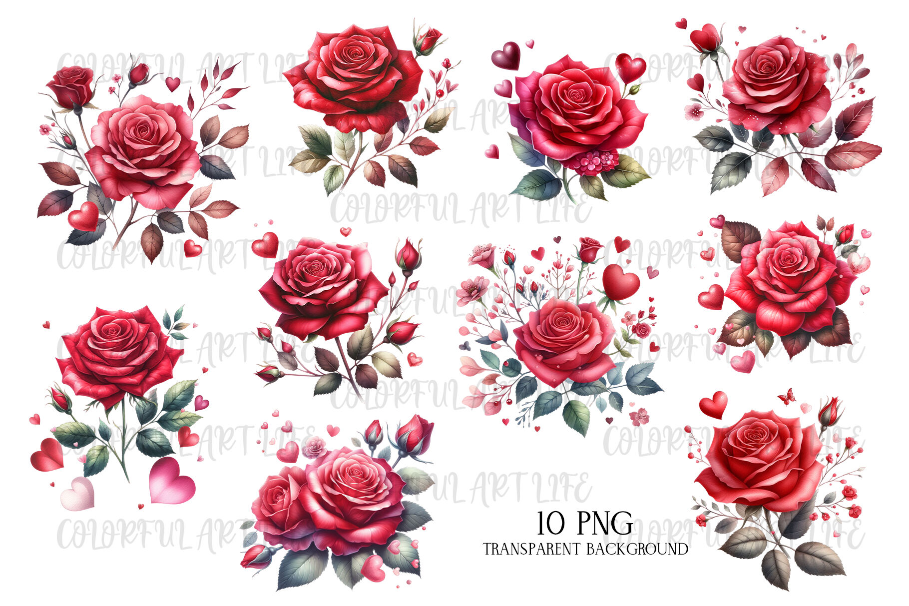 Red Rose Sublimation By Vasmila Design | TheHungryJPEG