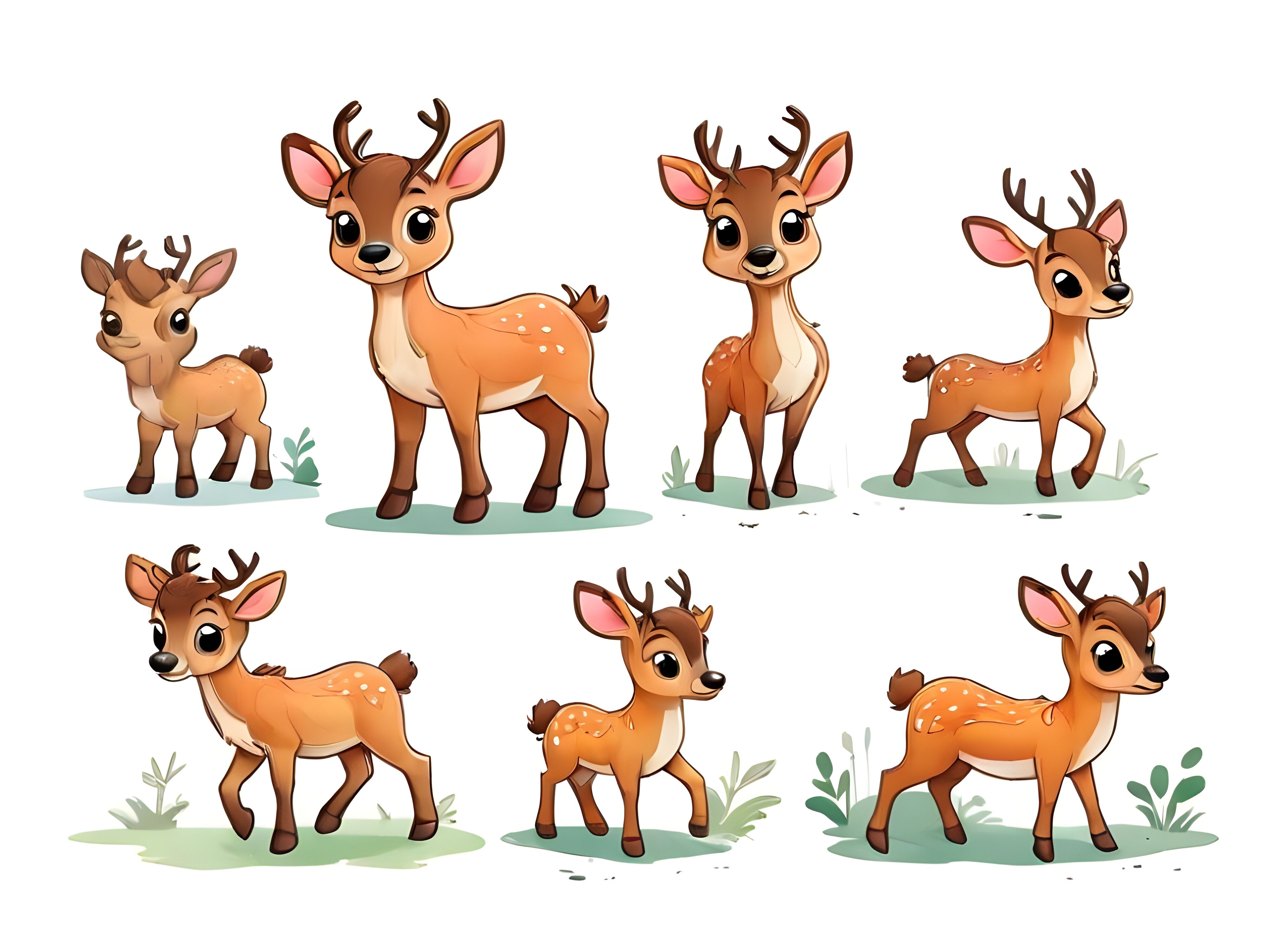 2d cartoon deer By dianaxstoyanova | TheHungryJPEG