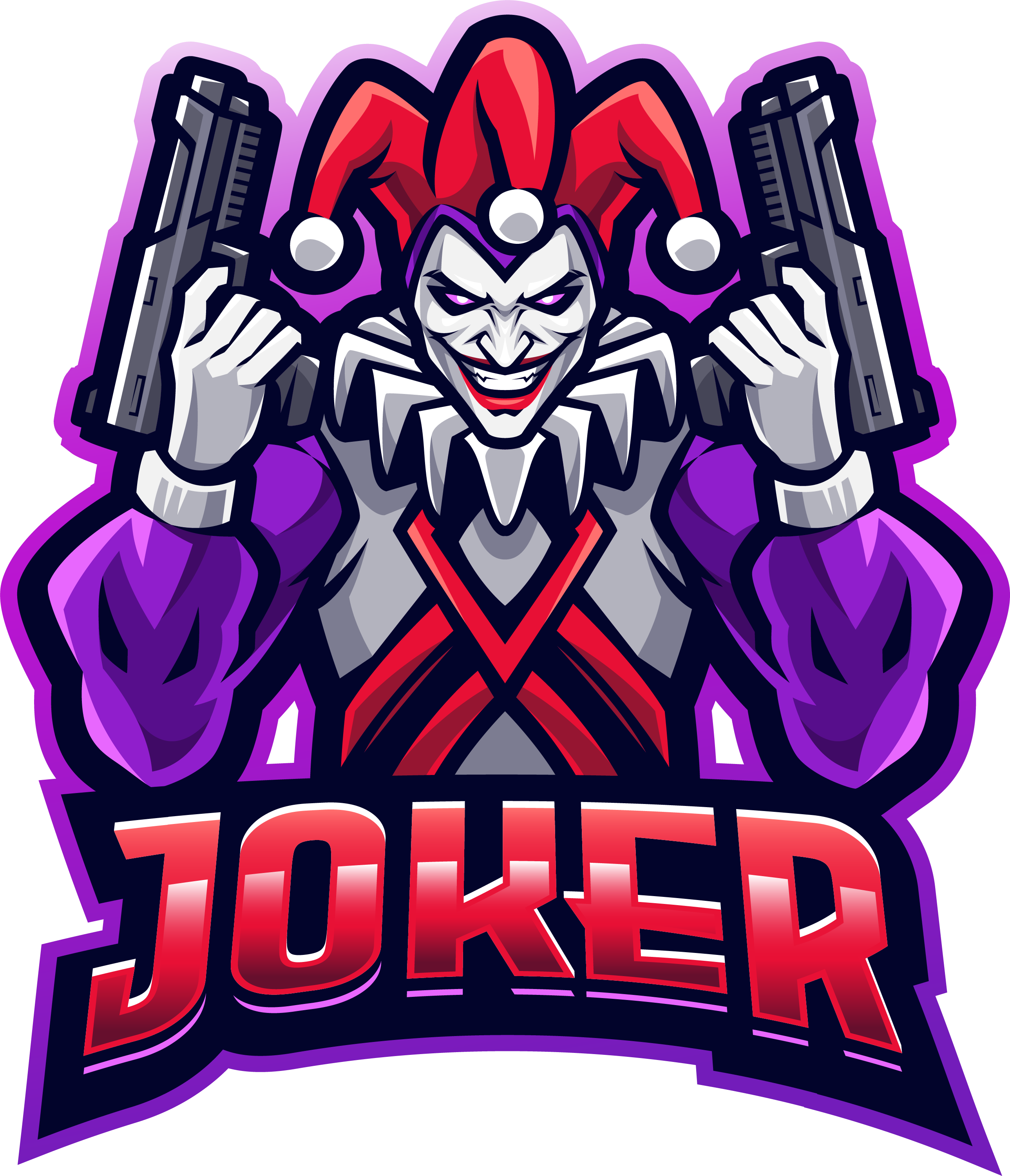 Joker esport mascot logo design By Visink | TheHungryJPEG