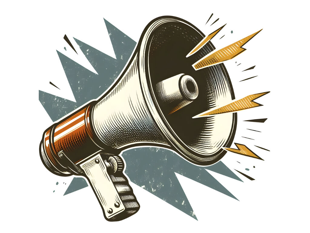 Screaming bullhorn advertising By dianaxstoyanova | TheHungryJPEG