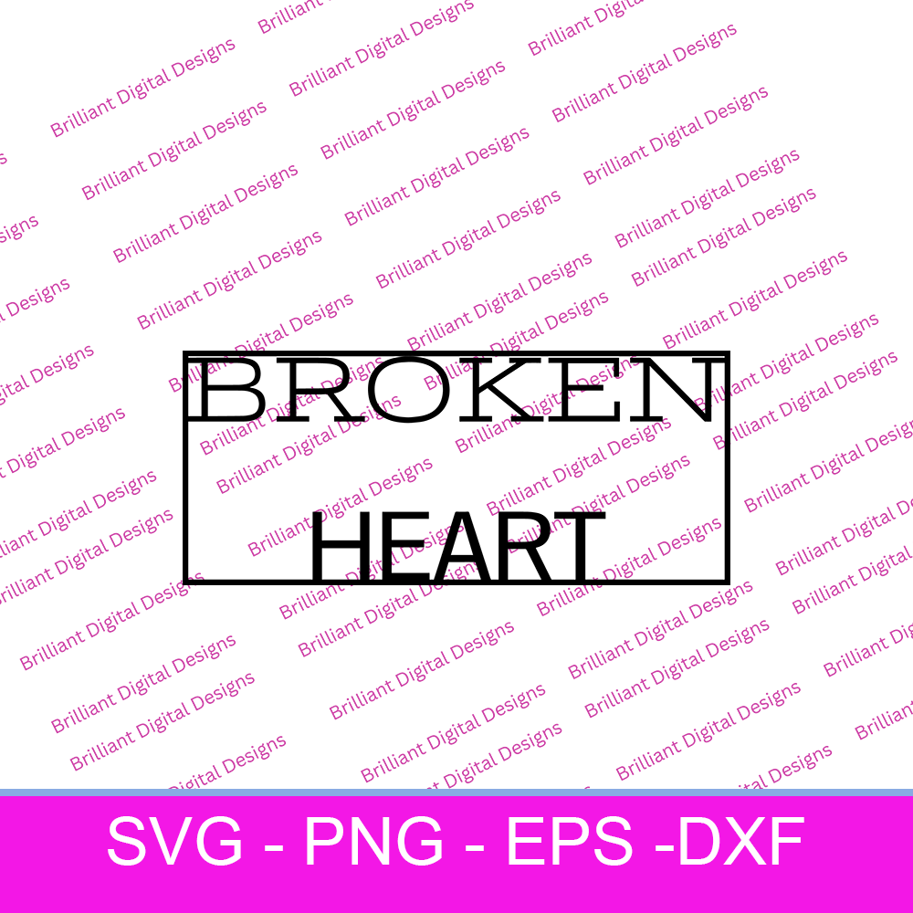 BROKEN HEART SVG By Brilliant Digital Designs | TheHungryJPEG