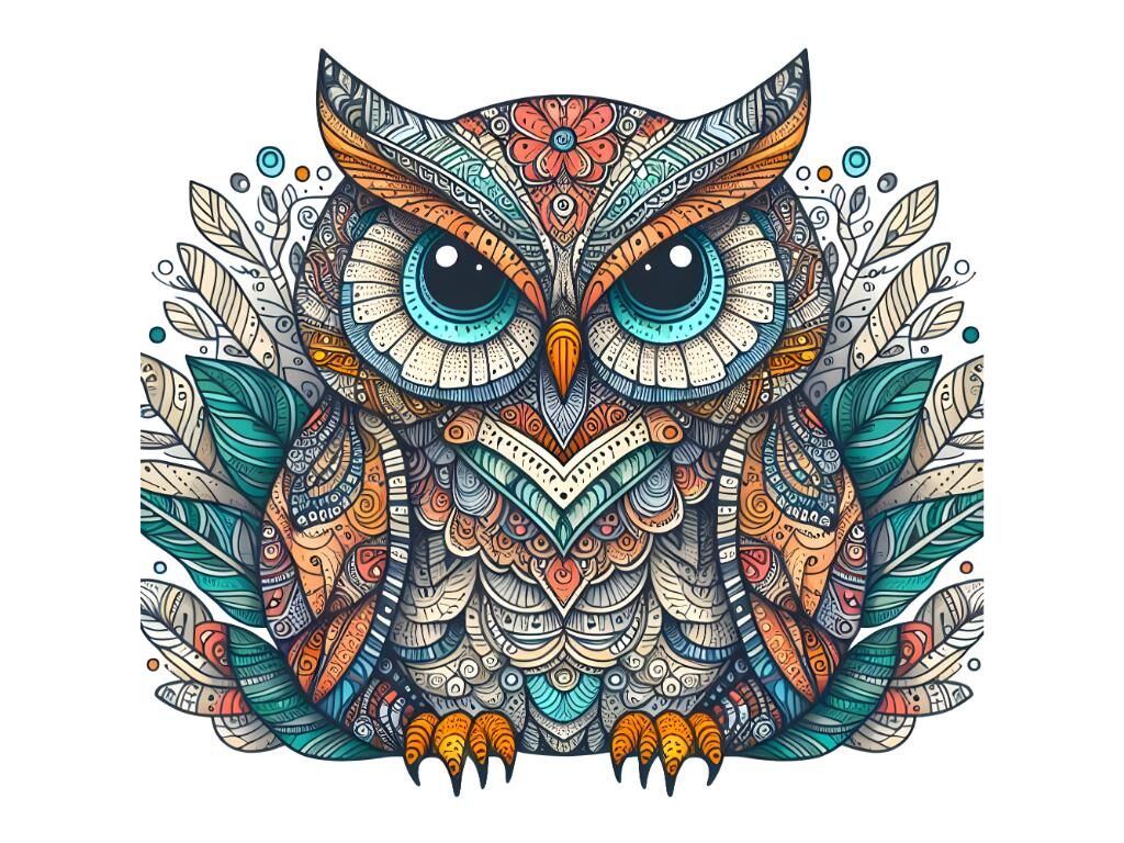 Zentangle stylized OWL By dianaxstoyanova | TheHungryJPEG