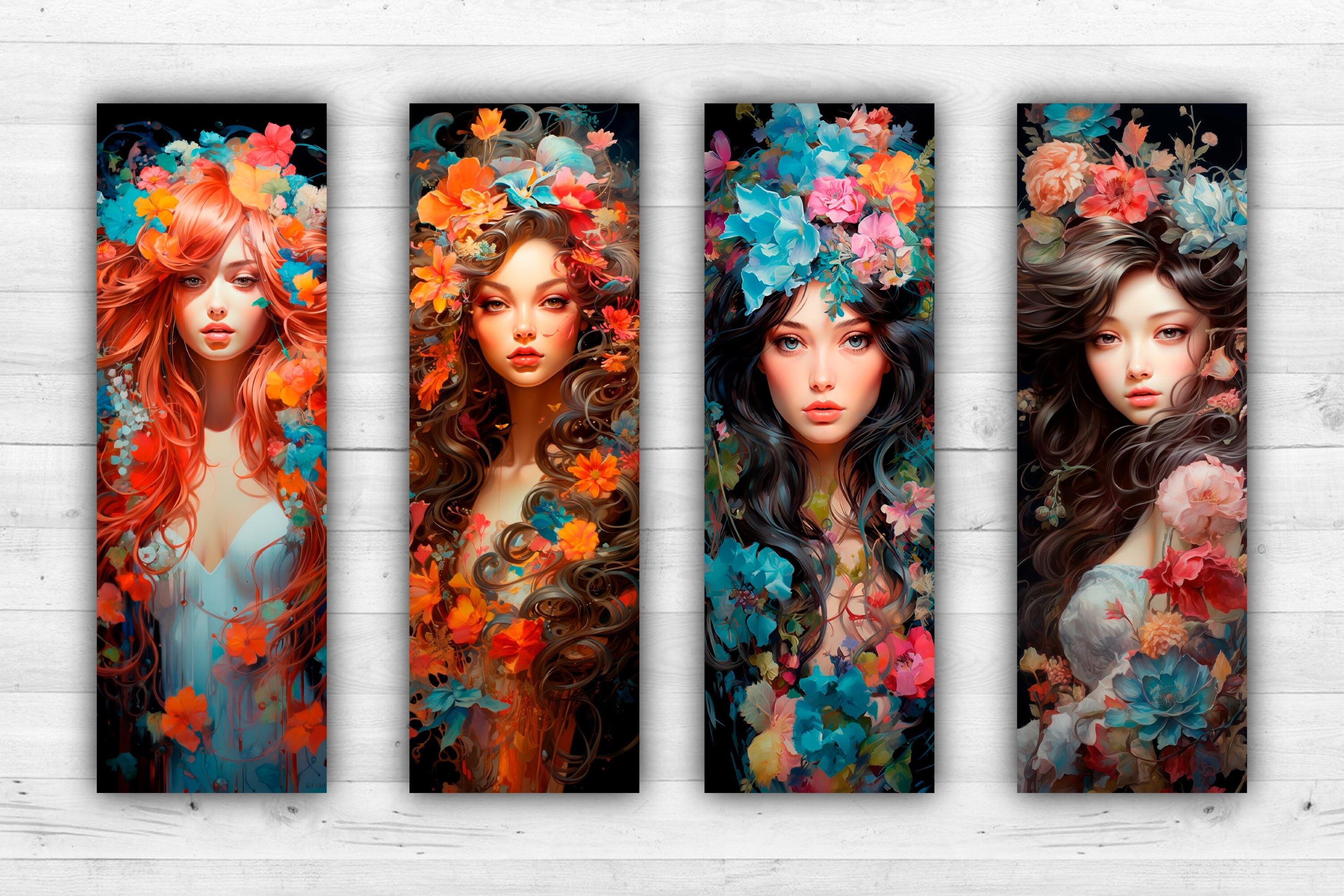 Girl Bookmarks Printable 2x6 inch By ananastya | TheHungryJPEG