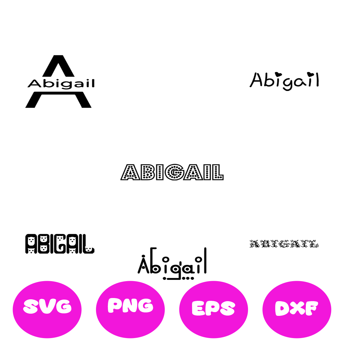 ABIGAIL GIRL NAMES SVG By Brilliant Digital Designs | TheHungryJPEG