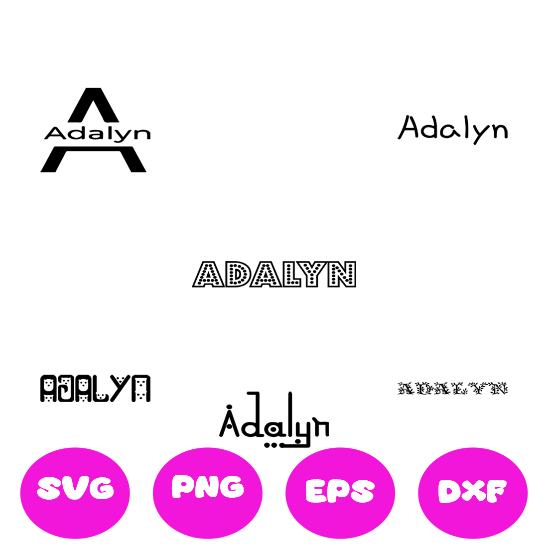 ADALYN GIRL NAMES SVG CUT FILE By Brilliant Digital Designs | TheHungryJPEG