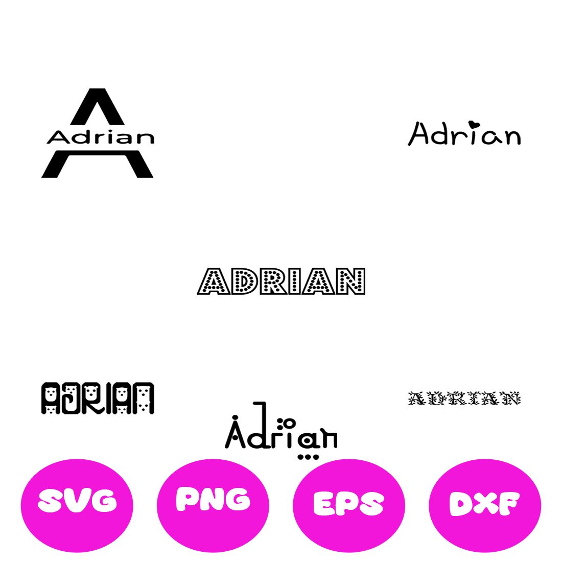 ADRIAN BOY NAMES SVG CUT FILE By Brilliant Digital Designs | TheHungryJPEG