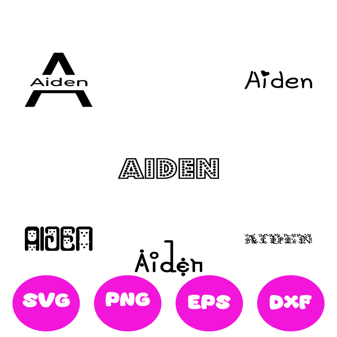 AIDEN BOY NAMES SVG CUT FILE By Brilliant Digital Designs | TheHungryJPEG