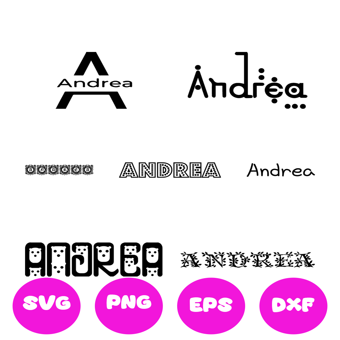 ANDREA GIRL NAMES SVG CUT FILE By Brilliant Digital Designs | TheHungryJPEG