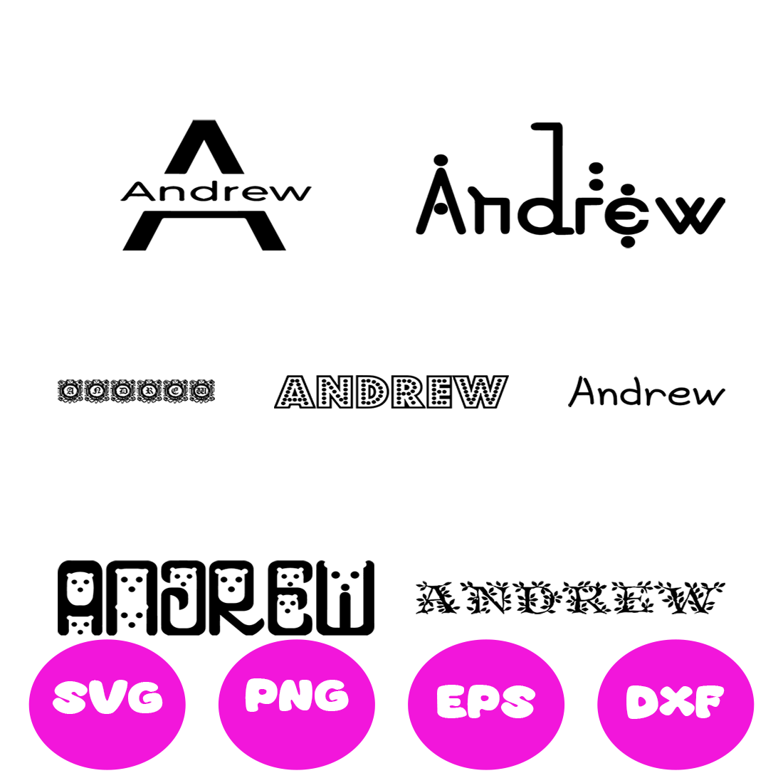 ANDREW BOY NAMES SVG CUT FILE By Brilliant Digital Designs | TheHungryJPEG