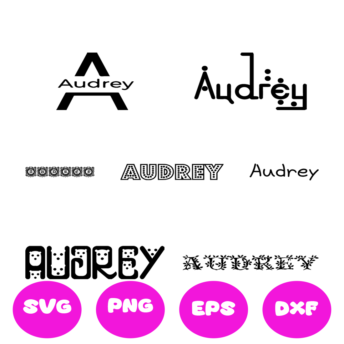 AUDREY GIRL NAMES SVG CUT FILE By Brilliant Digital Designs | TheHungryJPEG