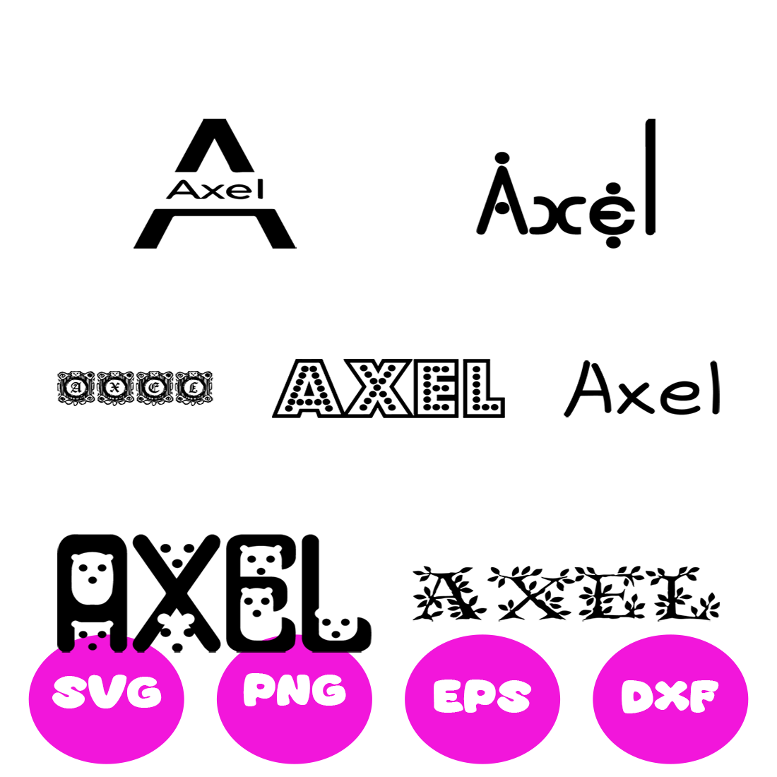 AXEL BOY NAMES SVG CUT FILE By Brilliant Digital Designs | TheHungryJPEG