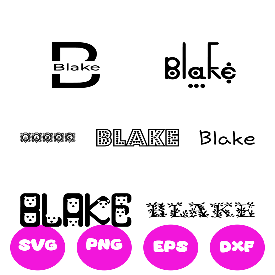 BLAKE GIRL NAMES SVG CUT FILE By Brilliant Digital Designs | TheHungryJPEG