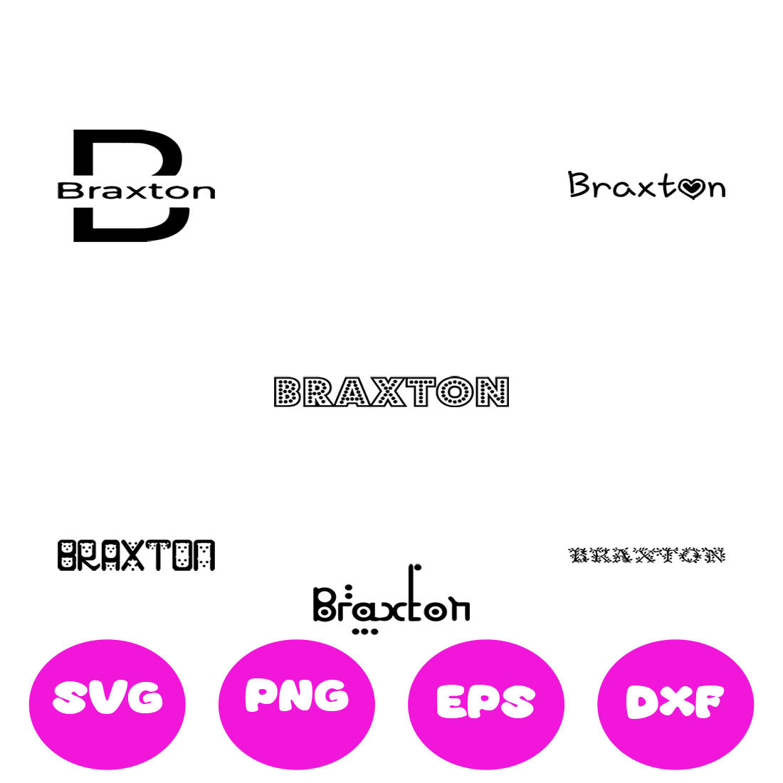 BRAXTON BOY NAMES SVG CUT FILE By Brilliant Digital Designs | TheHungryJPEG