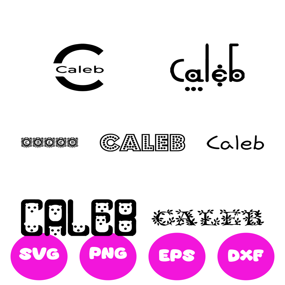 CALEB BOY NAMES SVG CUT FILE By Brilliant Digital Designs | TheHungryJPEG