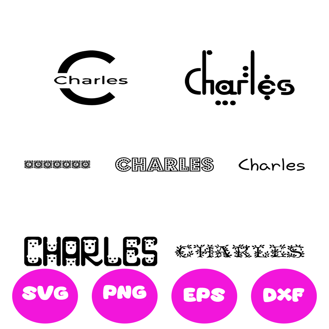 CHARLES BOY NAMES SVG CUT FILE By Brilliant Digital Designs | TheHungryJPEG