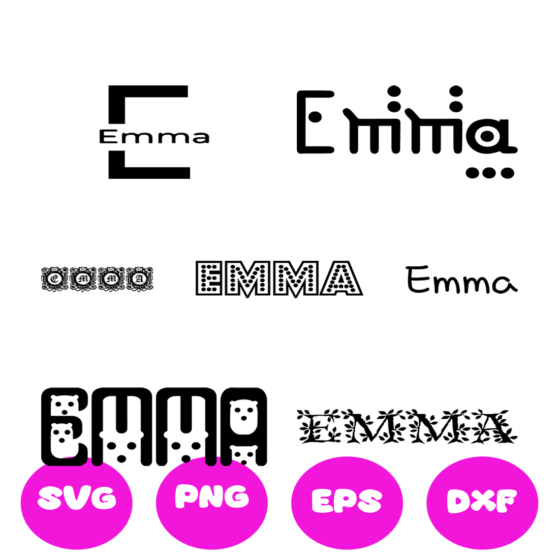 EMMA GIRL NAMES SVG CUT FILE By Brilliant Digital Designs | TheHungryJPEG