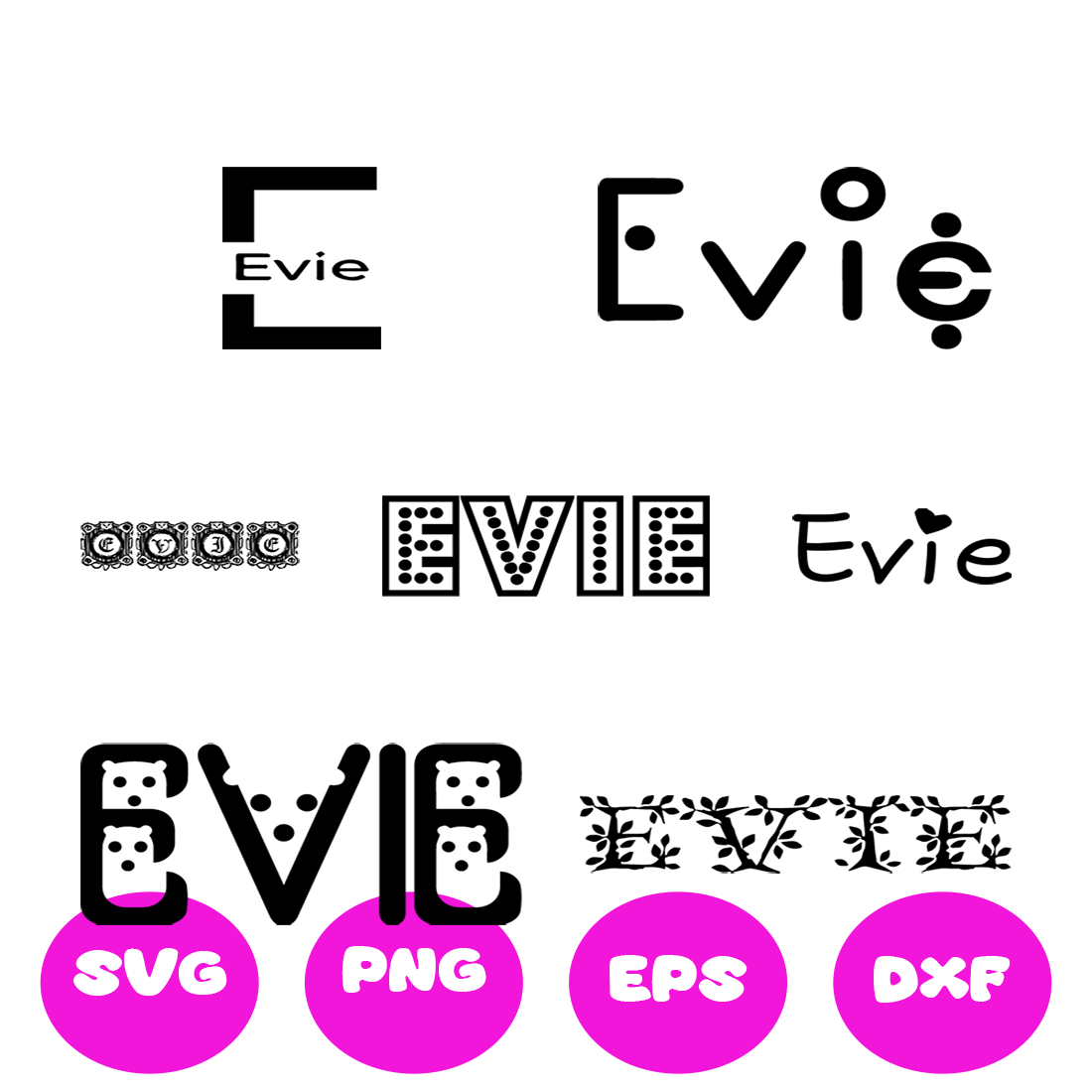 EVIE GIRL NAMES SVG CUT FILE By Brilliant Digital Designs | TheHungryJPEG