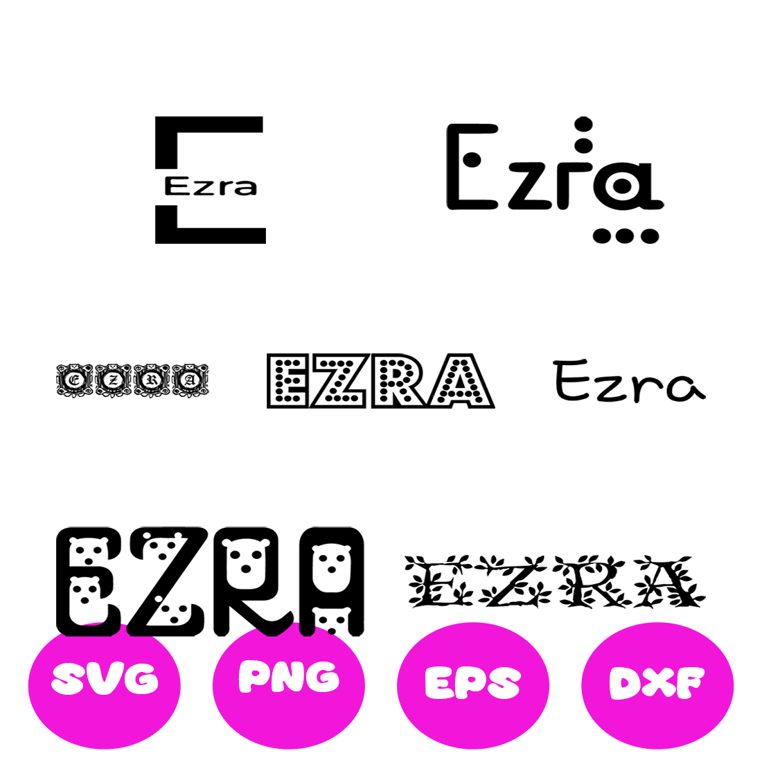 EZRA BOY NAMES SVG CUT FILE By Brilliant Digital Designs | TheHungryJPEG