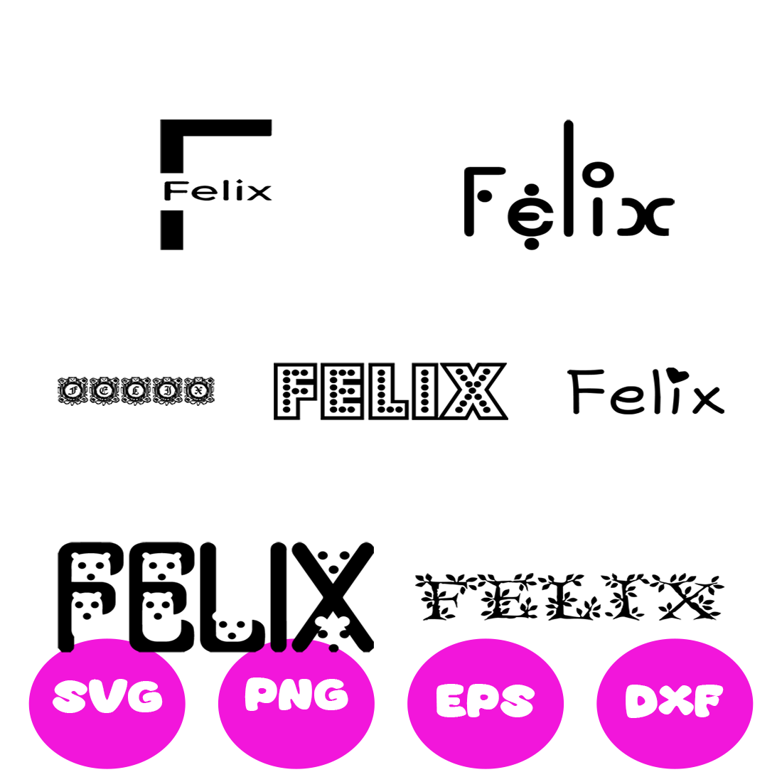 FELIX BOY NAMES SVG CUT FILE By Brilliant Digital Designs | TheHungryJPEG