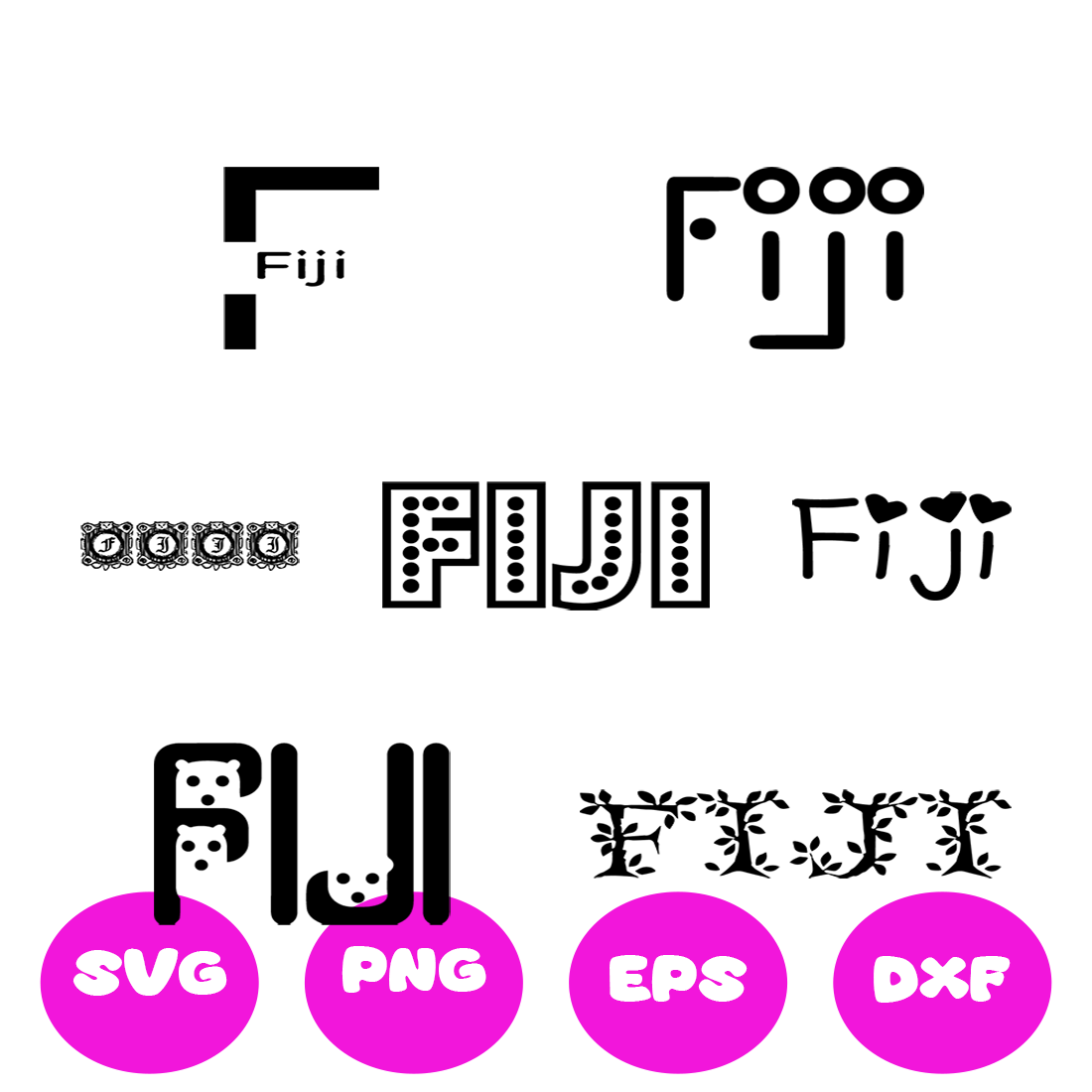 FIJI COUNTRY NAMES SVG CUT FILE By Brilliant Digital Designs ...