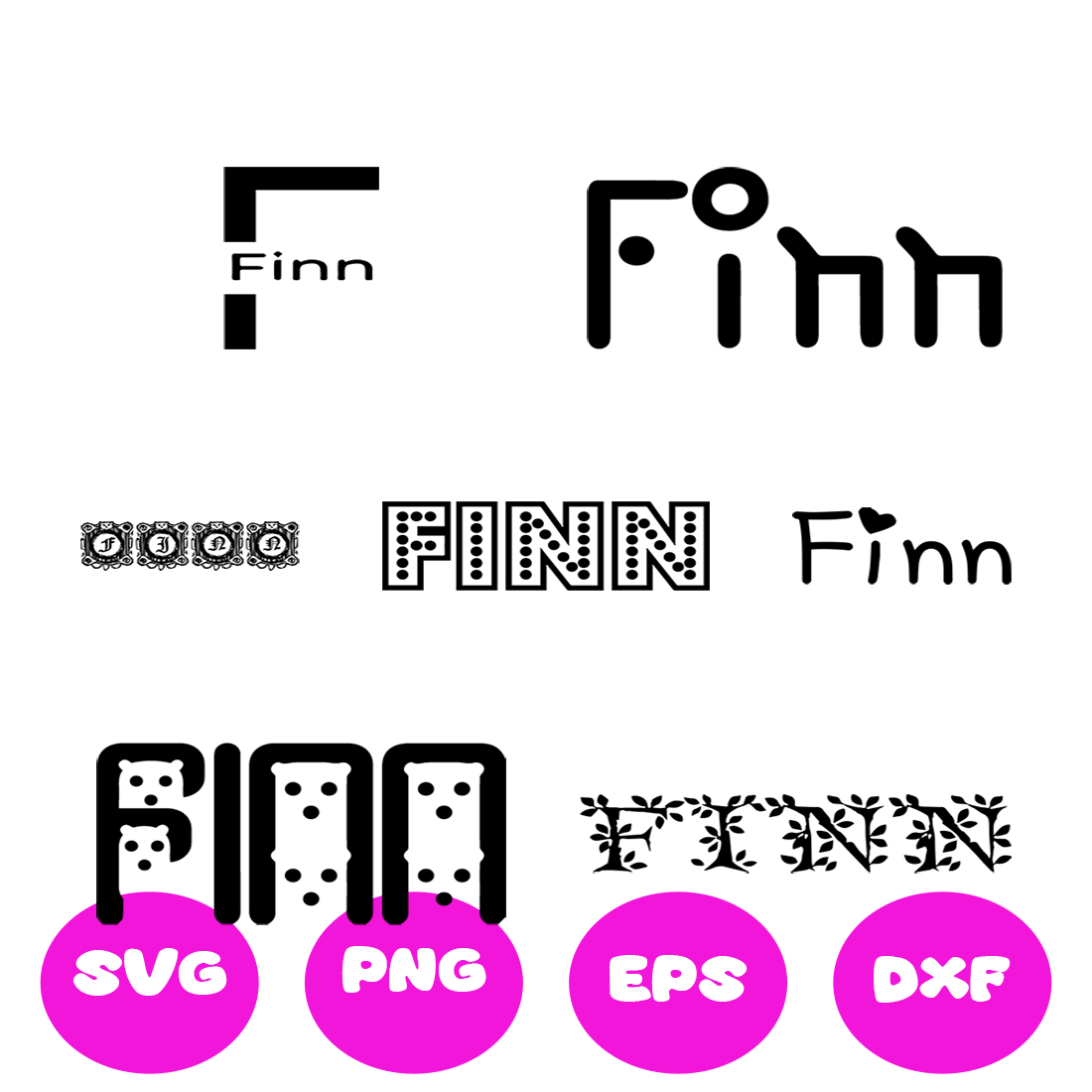 FINN BOY NAMES SVG CUT FILE By Brilliant Digital Designs | TheHungryJPEG