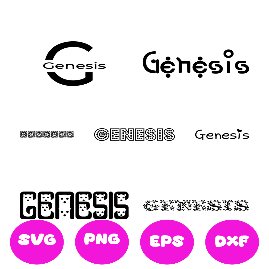 GENESIS GIRL NAMES SVG CUT FILE By Brilliant Digital Designs ...