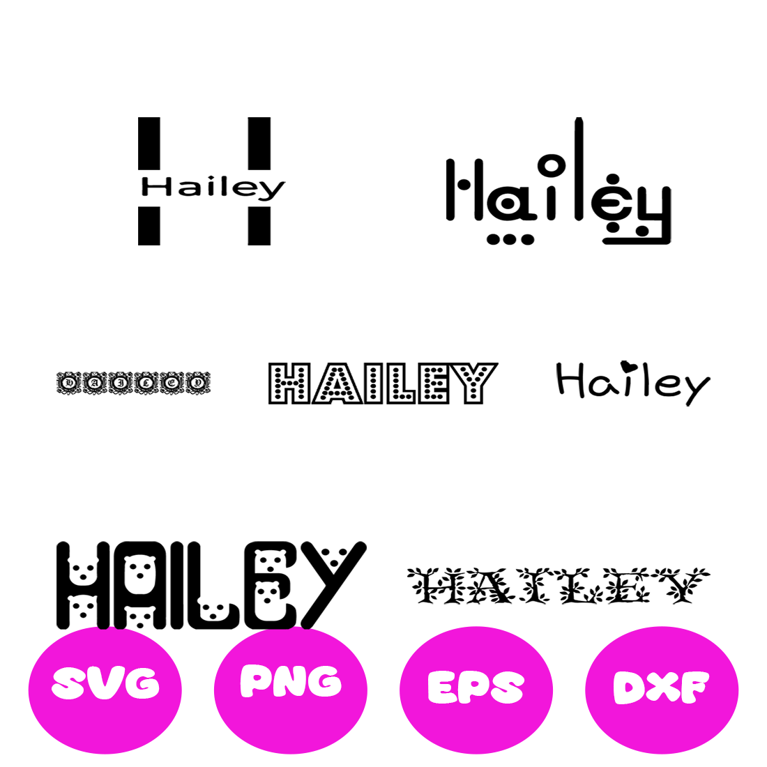 HAILEY GIRL NAMES SVG CUT FILE By Brilliant Digital Designs | TheHungryJPEG