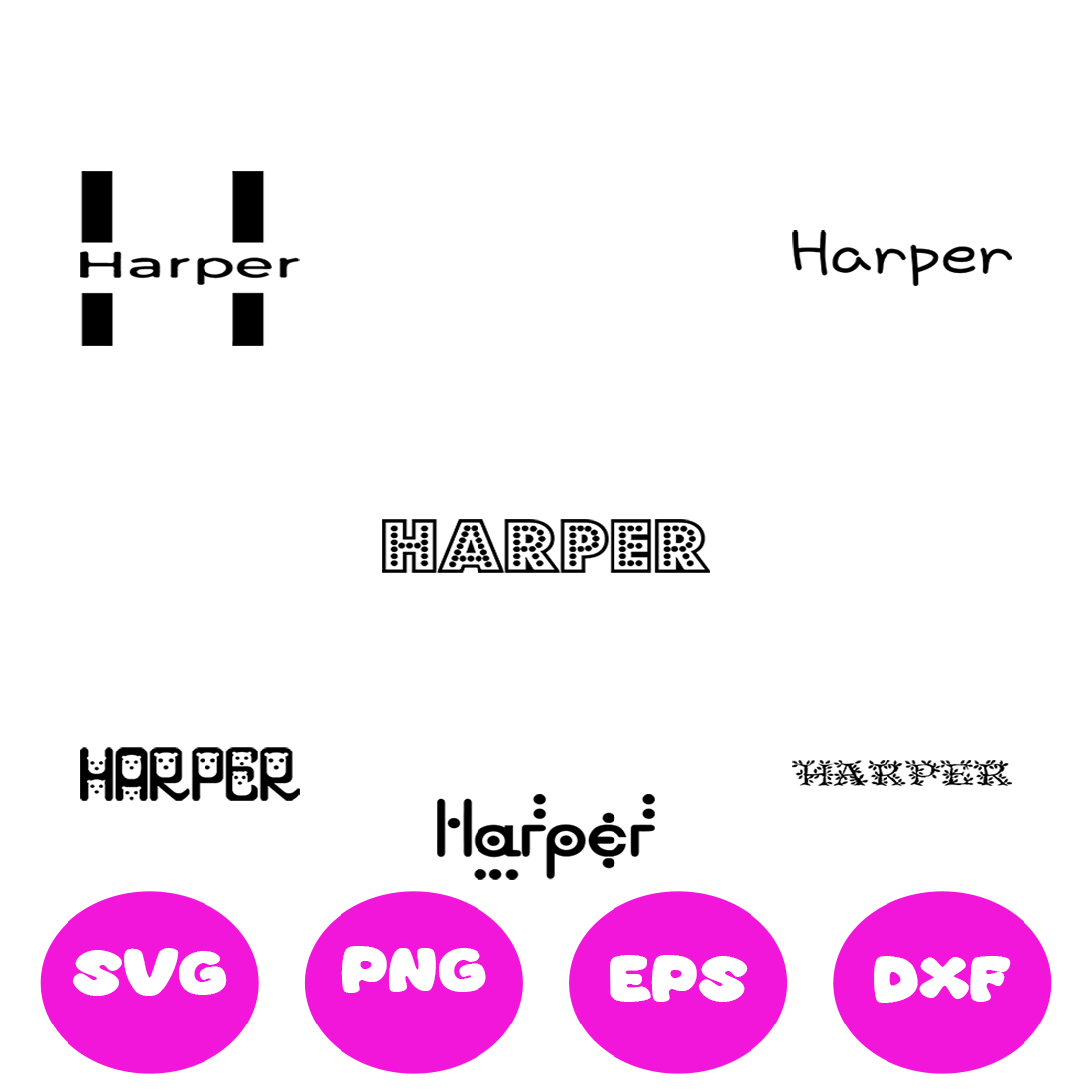 HARPER GIRL NAMES SVG CUT FILE By Brilliant Digital Designs | TheHungryJPEG