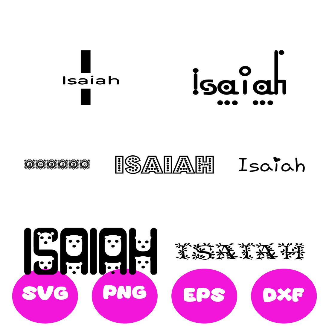 ISAIAH BOY NAMES SVG CUT FILE By Brilliant Digital Designs | TheHungryJPEG