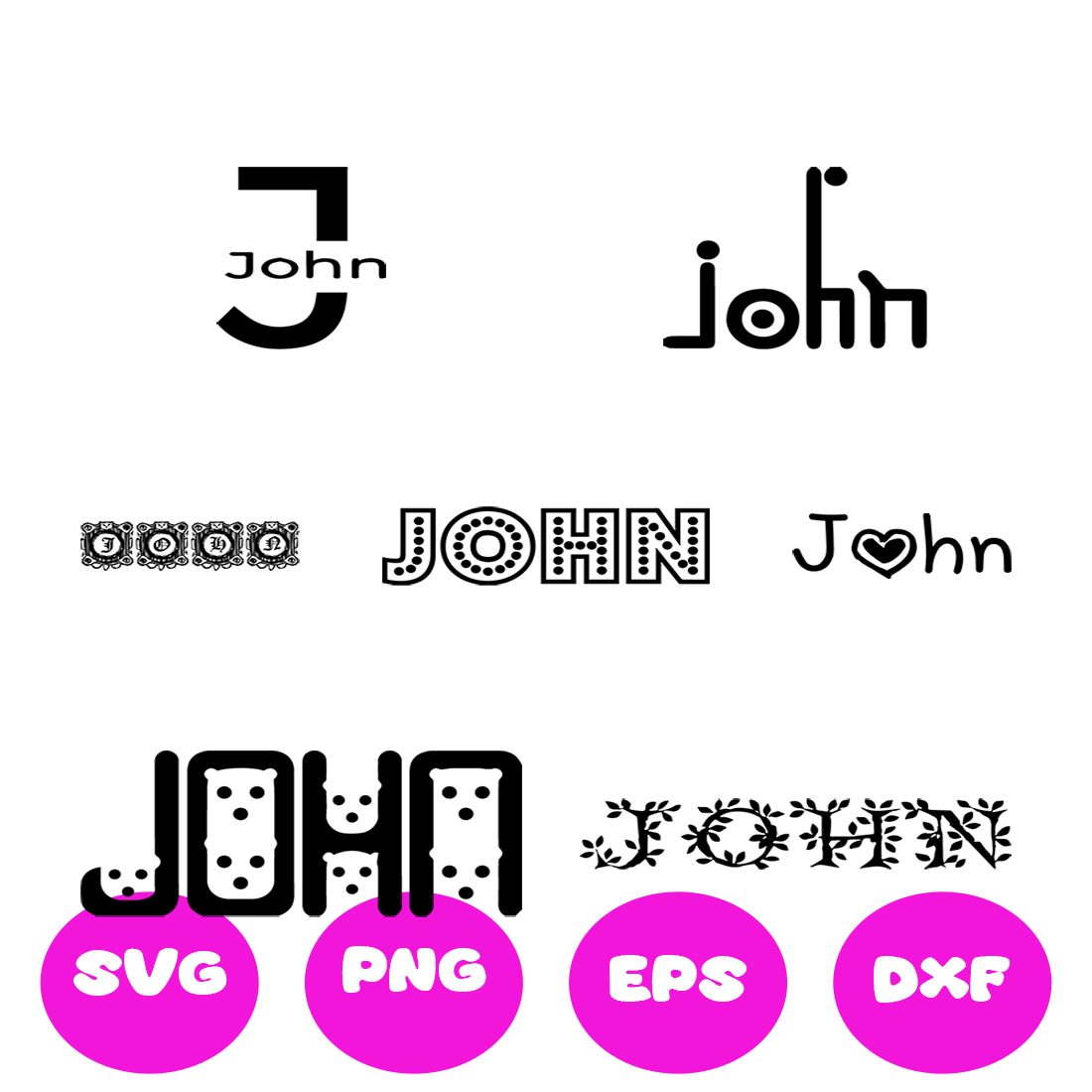 JOHN BOY NAMES SVG CUT FILE By Brilliant Digital Designs | TheHungryJPEG