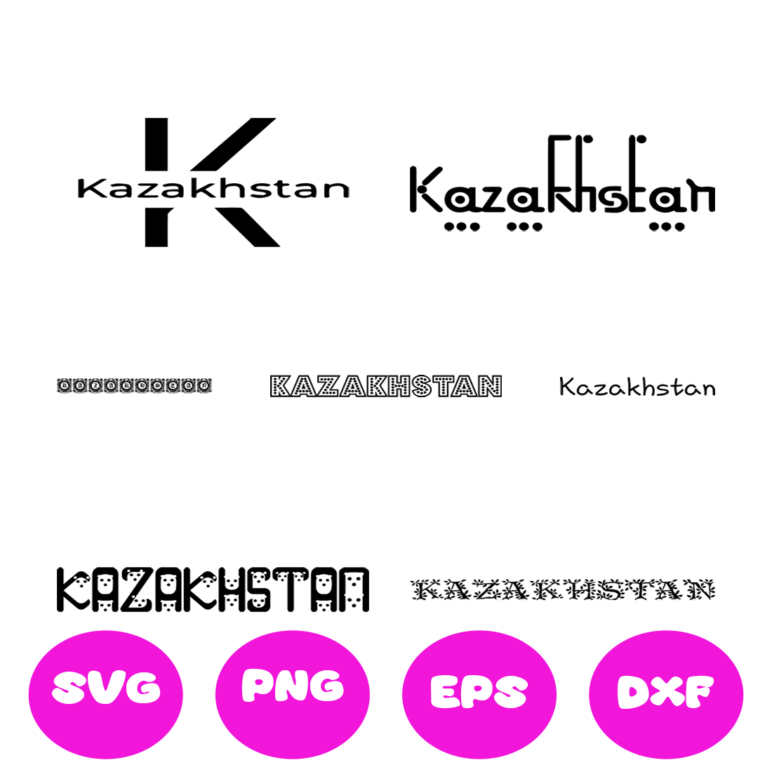 KAZAKHSTAN COUNTRY NAMES SVG CUT FILE By Brilliant Digital Designs ...
