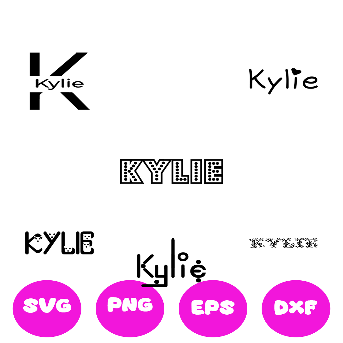 KYLIE GIRL NAMES SVG CUT FILE By Brilliant Digital Designs | TheHungryJPEG