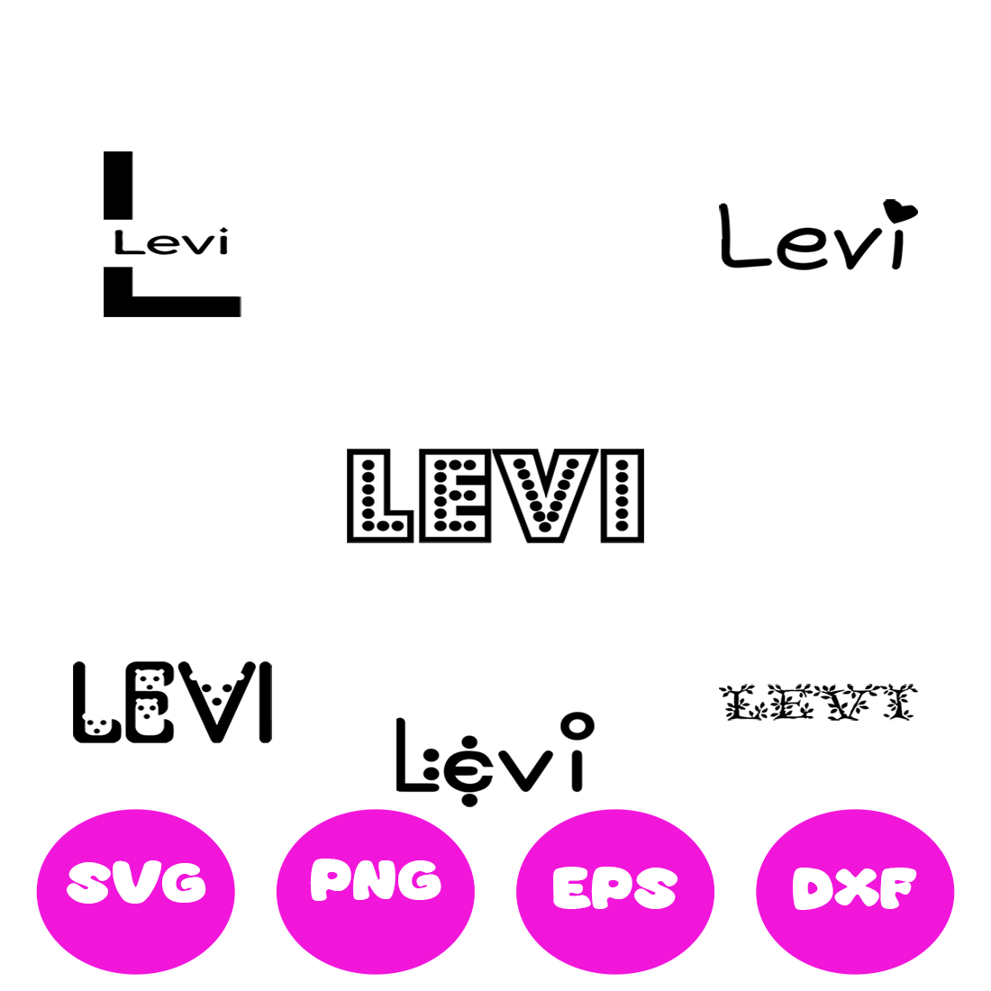 LEVI BOY NAMES SVG CUT FILE By Brilliant Digital Designs | TheHungryJPEG