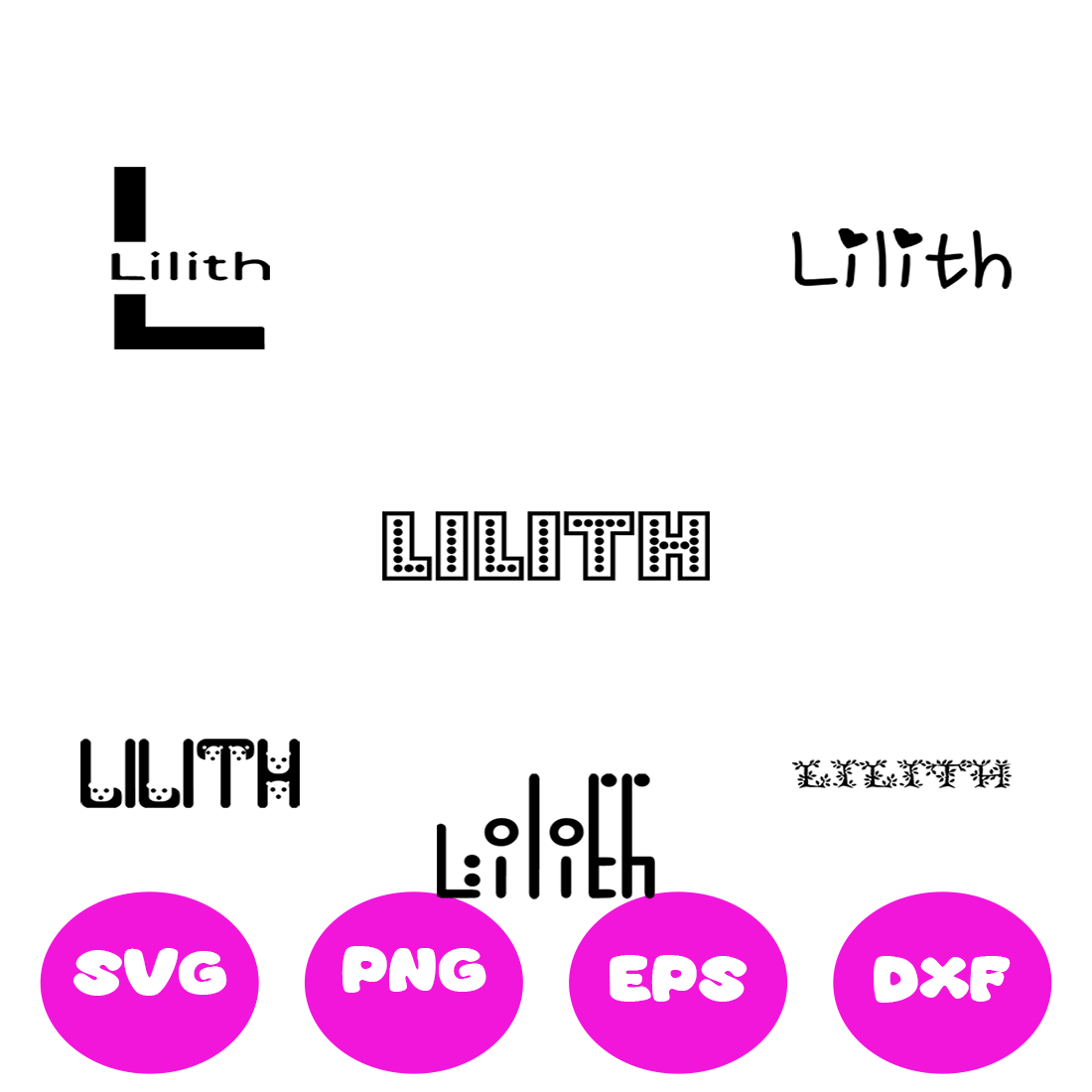 LILITH GIRL NAMES SVG CUT FILE By Brilliant Digital Designs | TheHungryJPEG