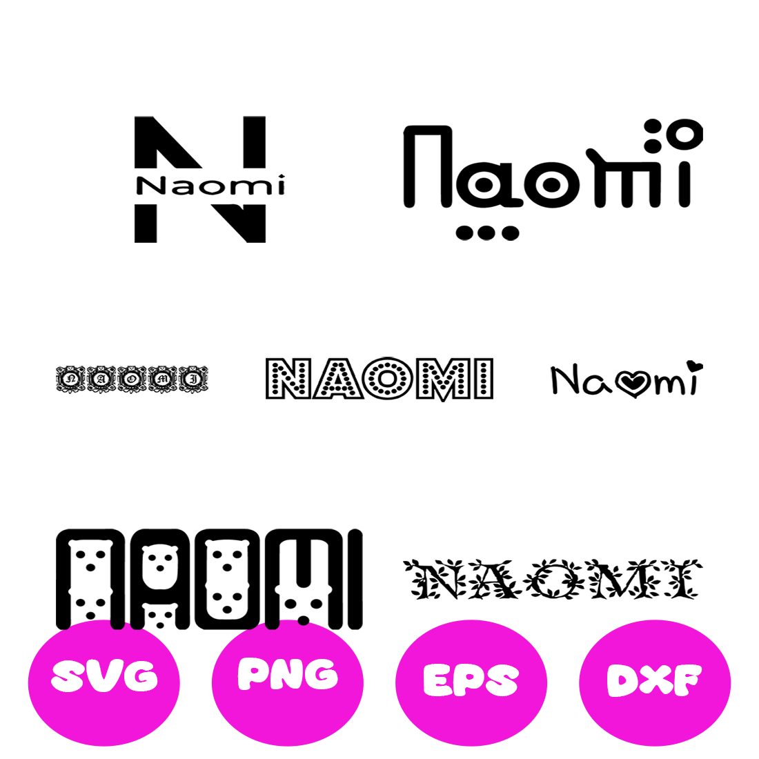 NAOMI GIRL NAMES SVG CUT FILE By Brilliant Digital Designs | TheHungryJPEG