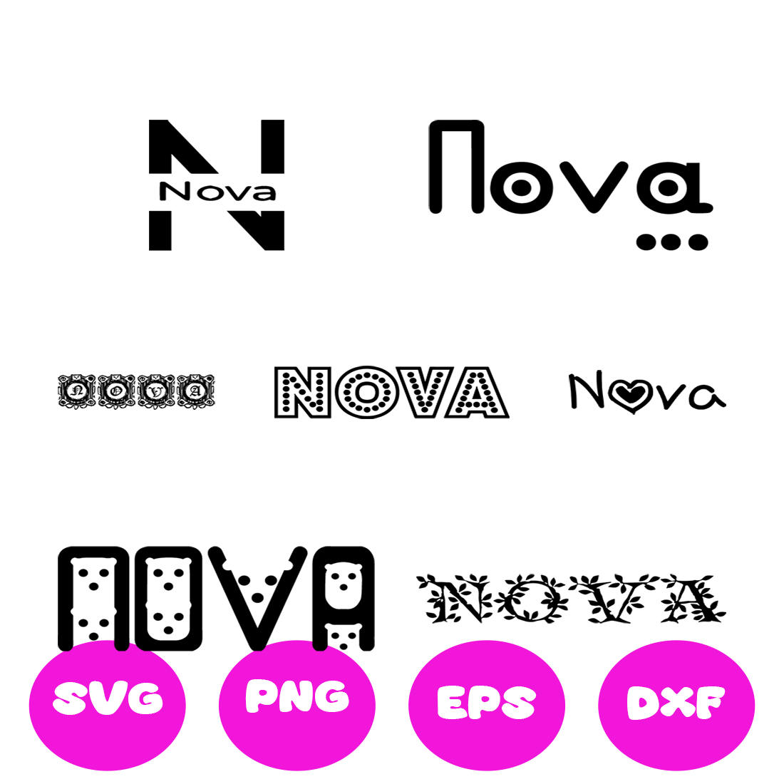 NOVA GIRL NAMES SVG CUT FILE By Brilliant Digital Designs | TheHungryJPEG