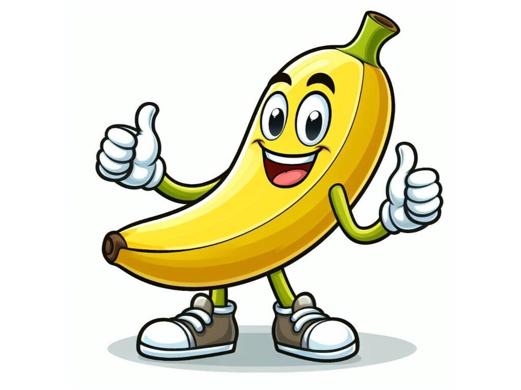 4 Cartoon banana giving thumbs up By dianaxstoyanova | TheHungryJPEG