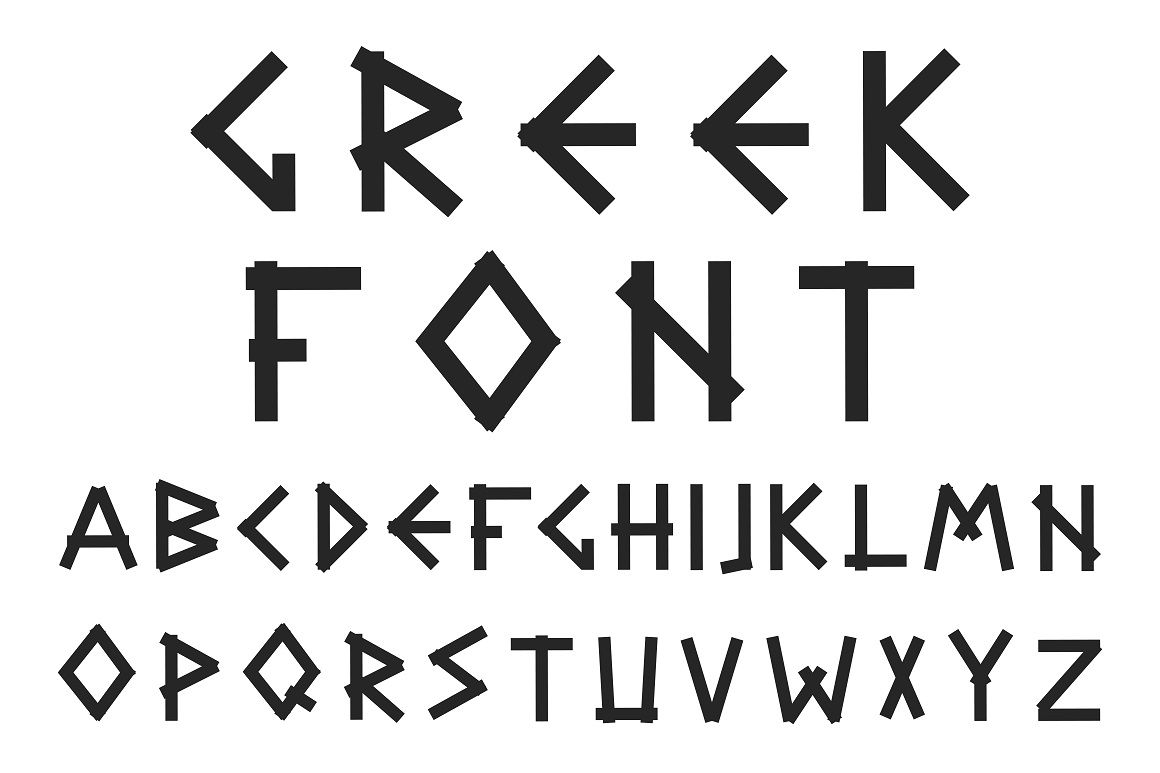 Greek Letters English Alphabet By ExpressShop TheHungryJPEG