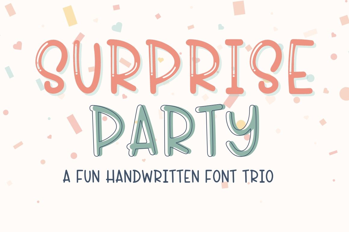 Surprise Party, Font Trio By Designing Digitals | TheHungryJPEG