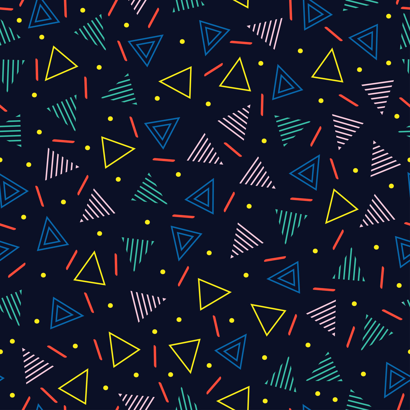 Memphis Geometric Pattern By Krolja | TheHungryJPEG