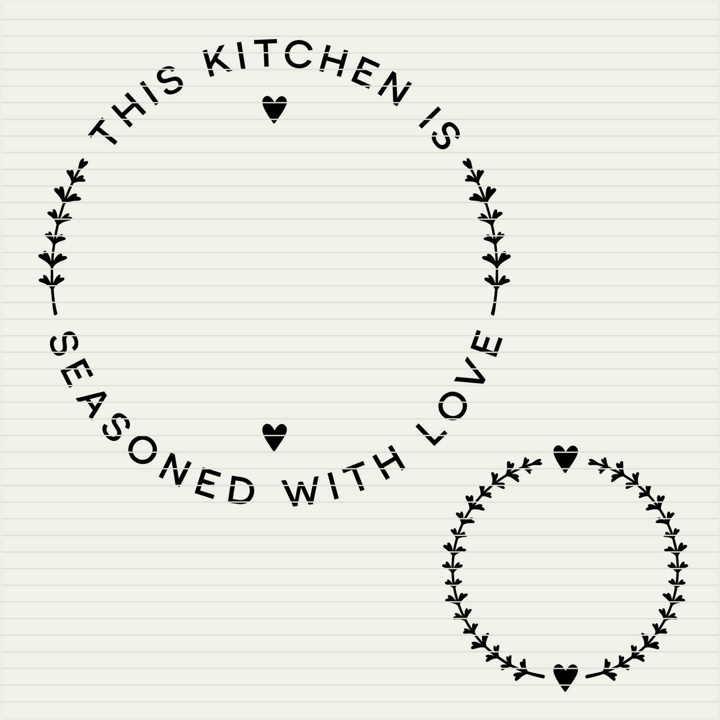 Download DIY personalize SVG Kitchen Seasoned with Love monogram frame By CleanCutCreative ...