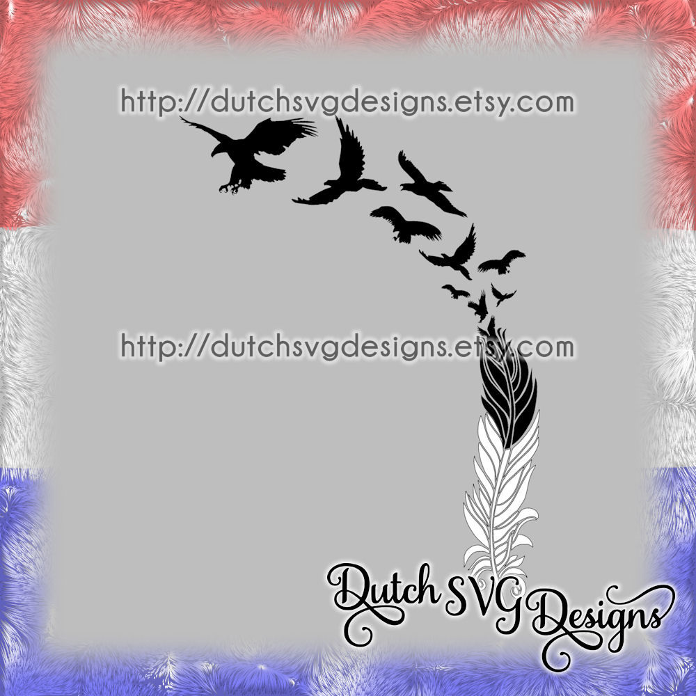 ori 45751 0500dce40e4c4490a076b40517bab261eb5f5293 cutting file eagle feather morphing into flying eagles in jpg png eps dxf svg for cricut and silhouette plotter hobby datei clipart