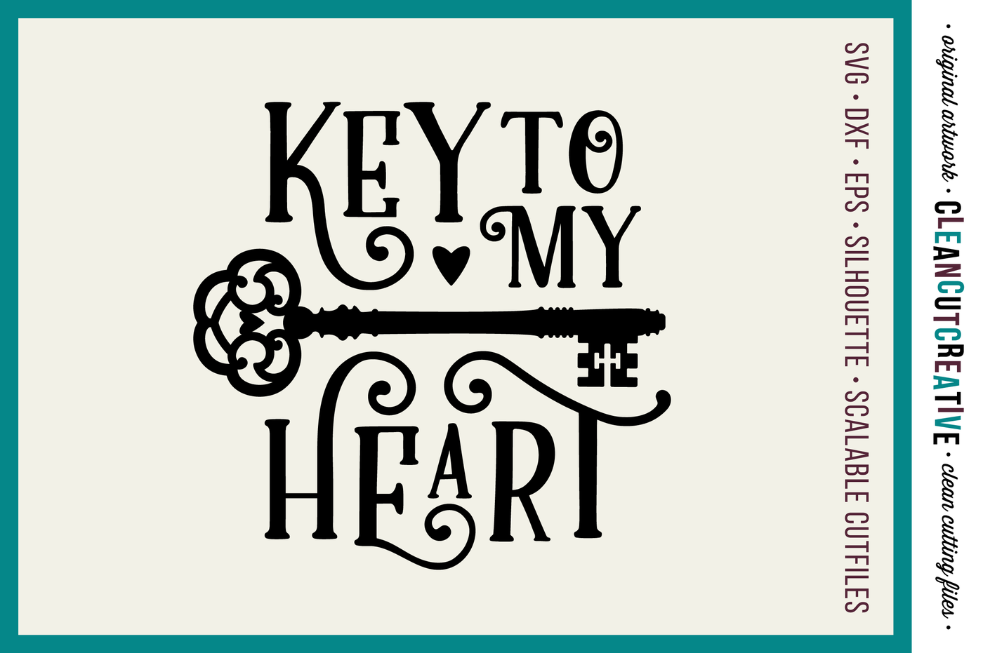 Download Key to my Heart - Love Cutfile Vintage Key - SVG DXF EPS ...