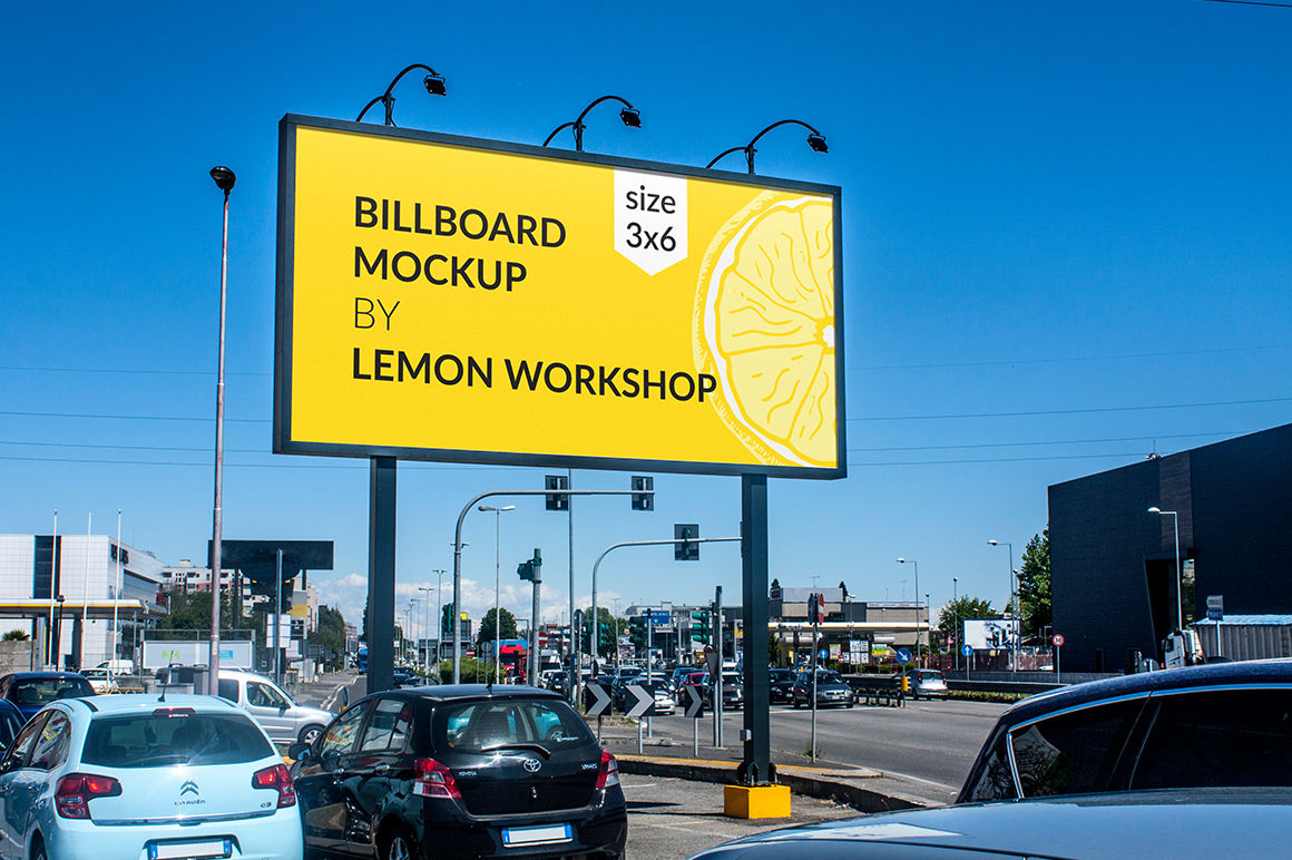 Download Billboard Mockup for Advertising By Lemon Workshop | TheHungryJPEG.com