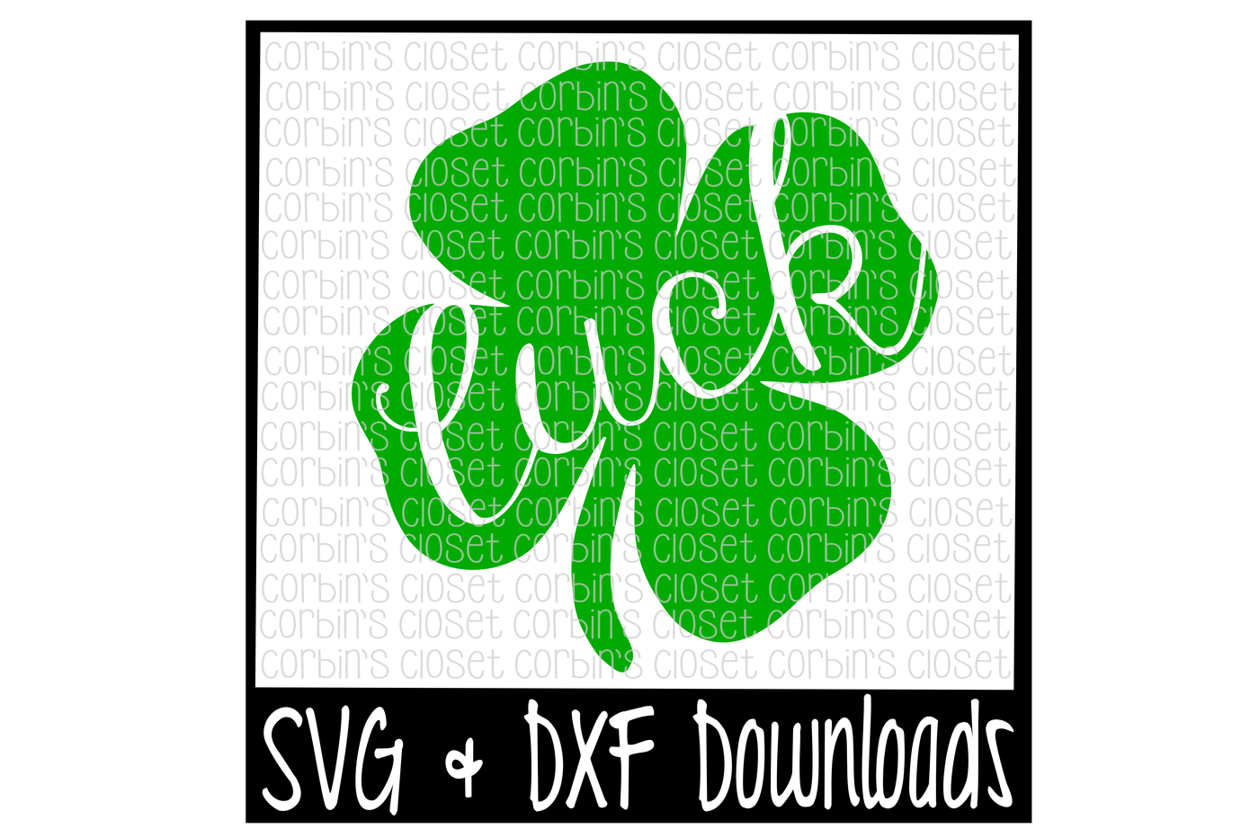 Lucky Four Leaf Clover SVG