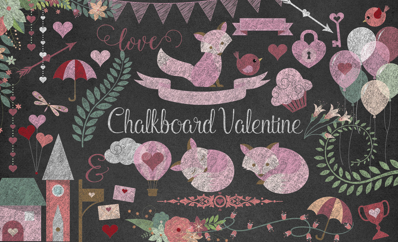 valentine chalkboard art